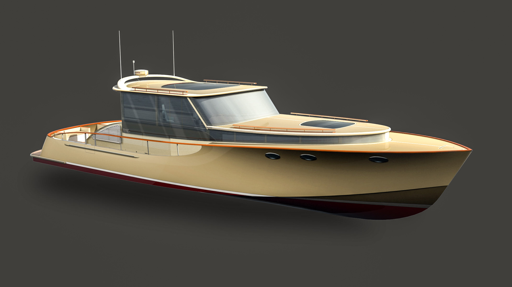 DAF Renderings 60ft Motor Yacht